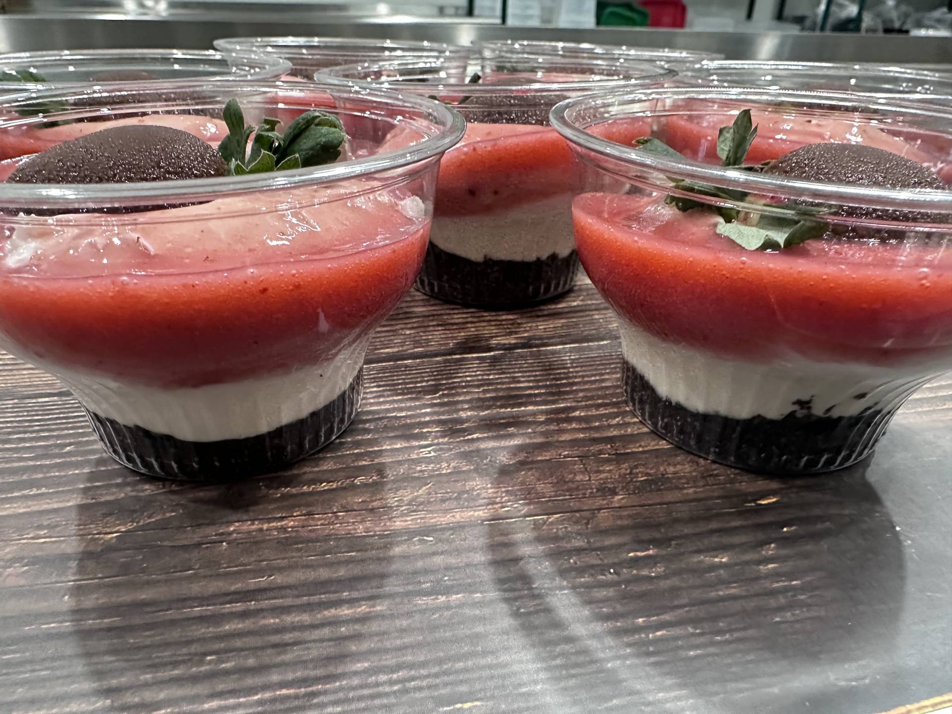 Chocolate Covered Strawberry Cheesecake Cup
