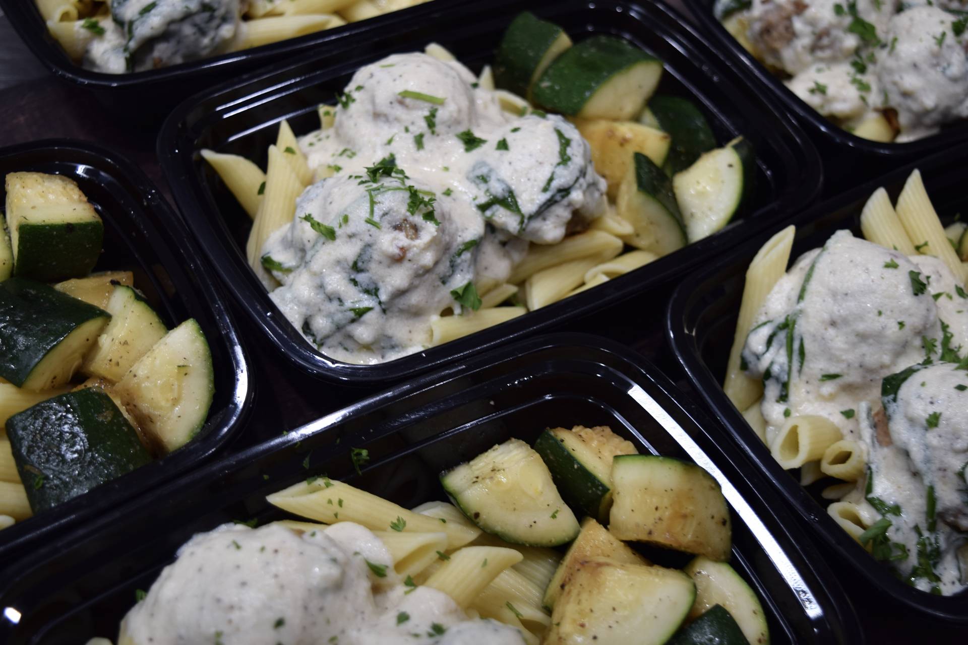 Chicken Meatballs with Alfredo