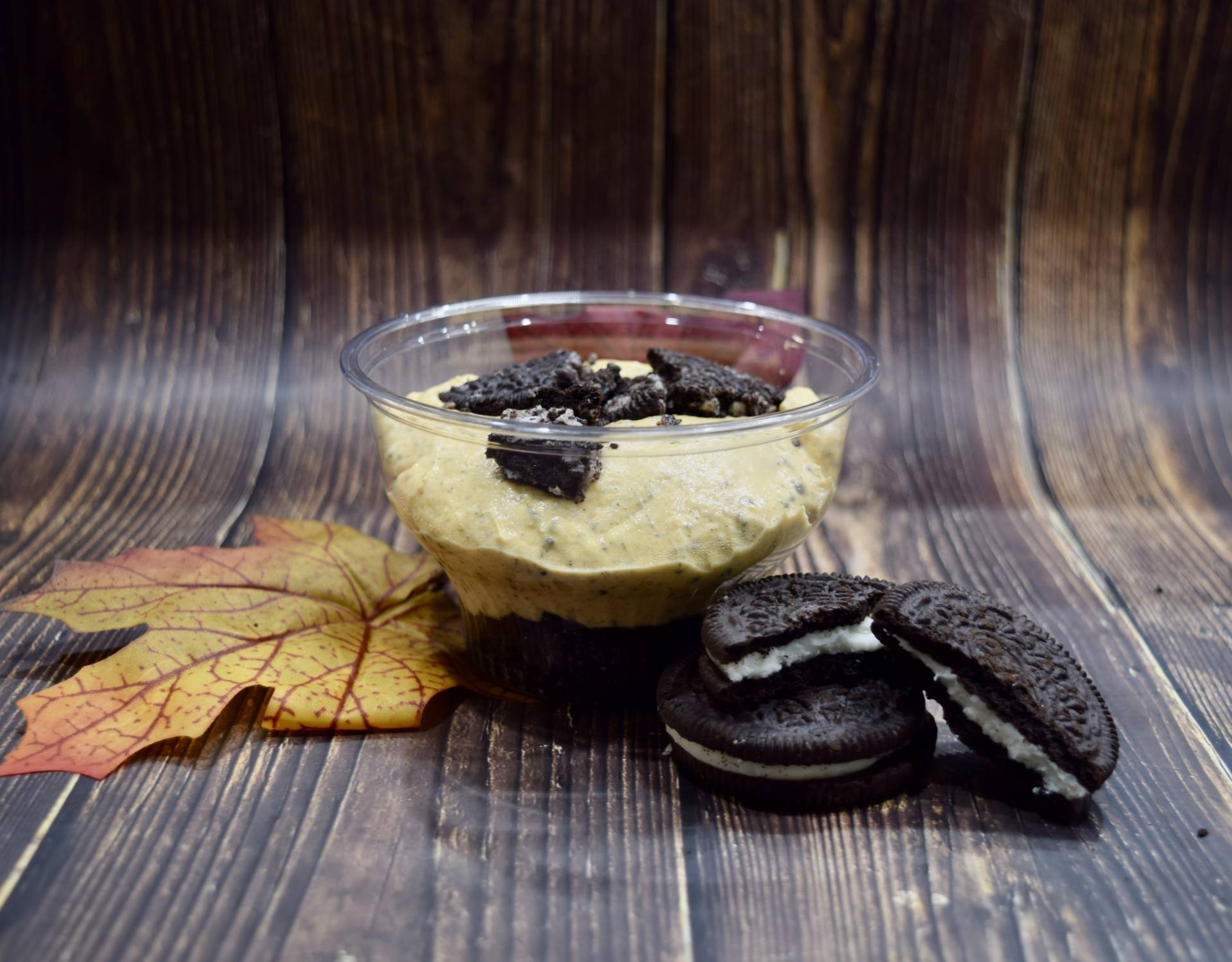Pumpkin Cookies and Cream Cheesecake Cup